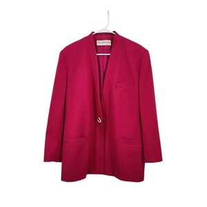 Mary Ann Restivo Vintage Women's 100% Pure Wool Lined Blazer Suit Jacket - 14